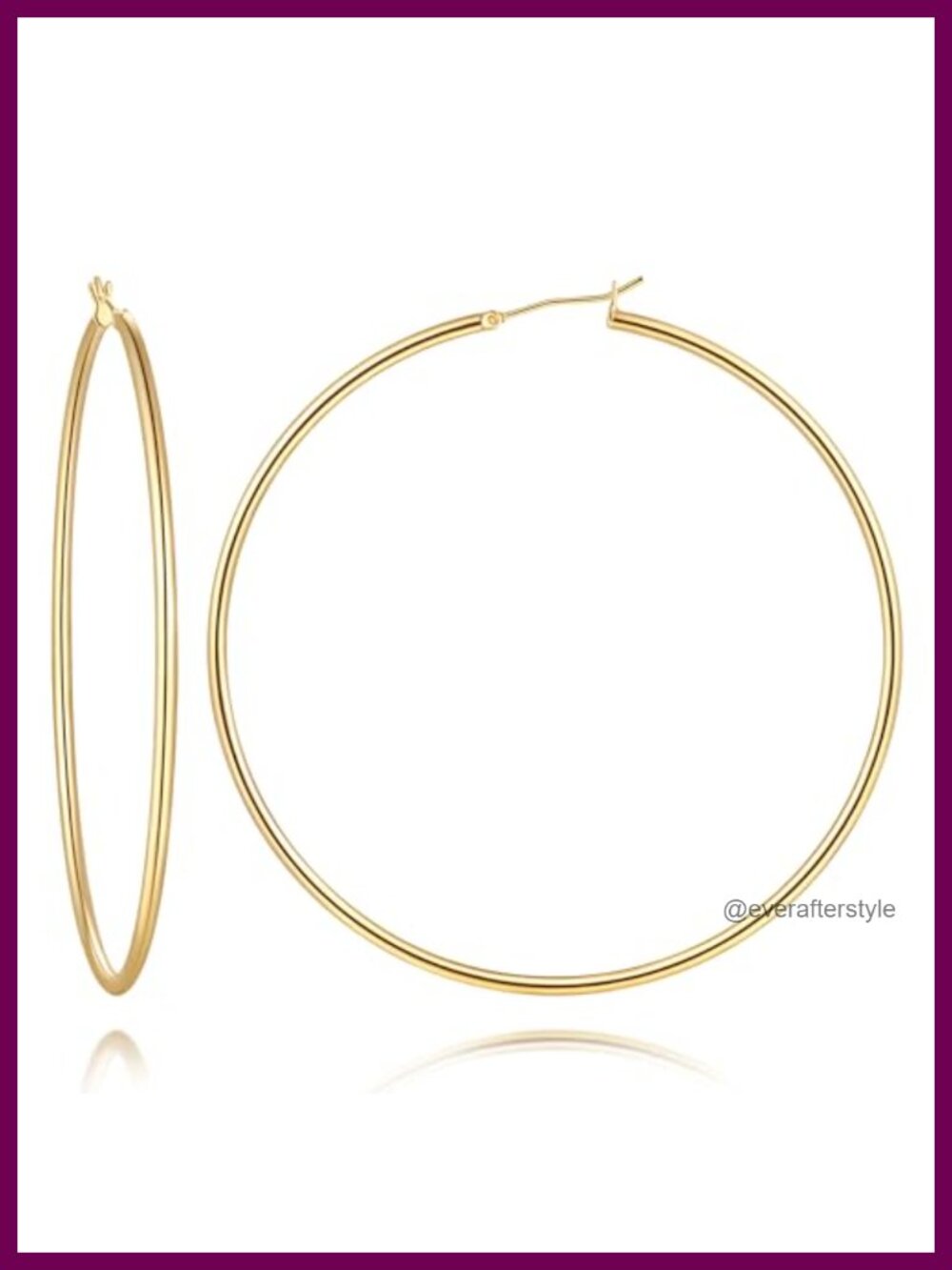 14K Gold Plated Hoop Earrings for Women Lever Back